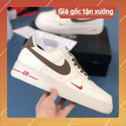 [FreeShip+ Hàng Xịn] Giày thể thao Sneaker AF1 viền nâu phiên bản cao cấp,  Giầy Fore one Gucci Full phụ kiện